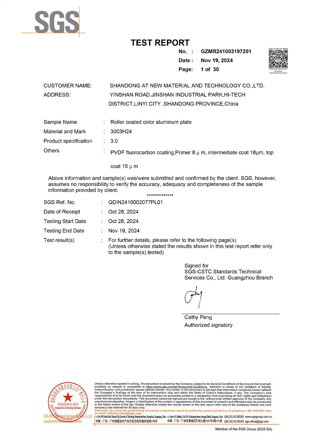 Yatai AAMA2605 Test Report